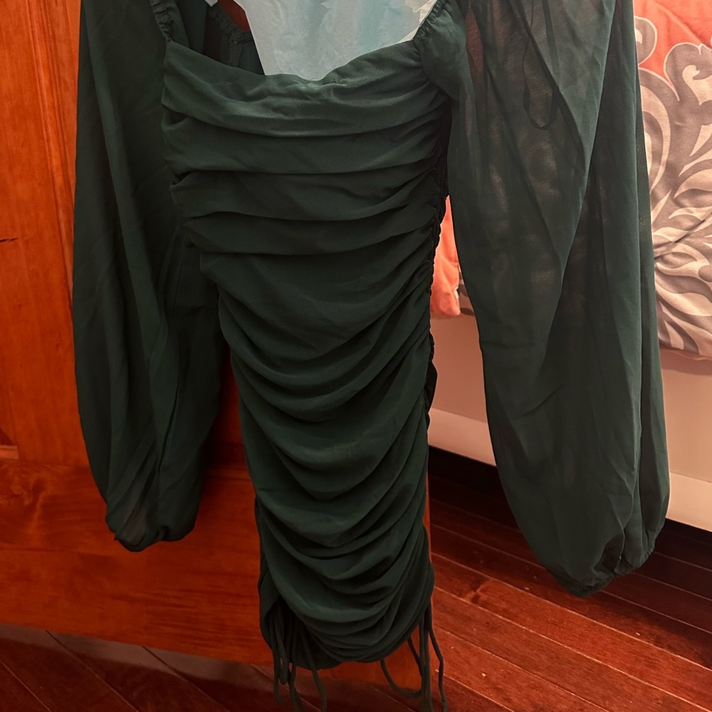 Emerald Green Mini Dress